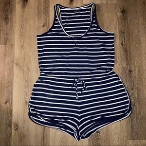 Striped Sleeveless Romper